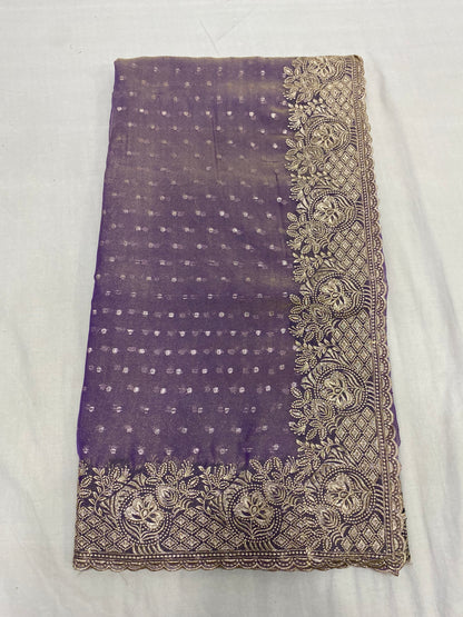 Jacquard Silk Heavy Embriodery Saree