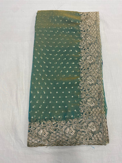 Jacquard Silk Heavy Embriodery Saree
