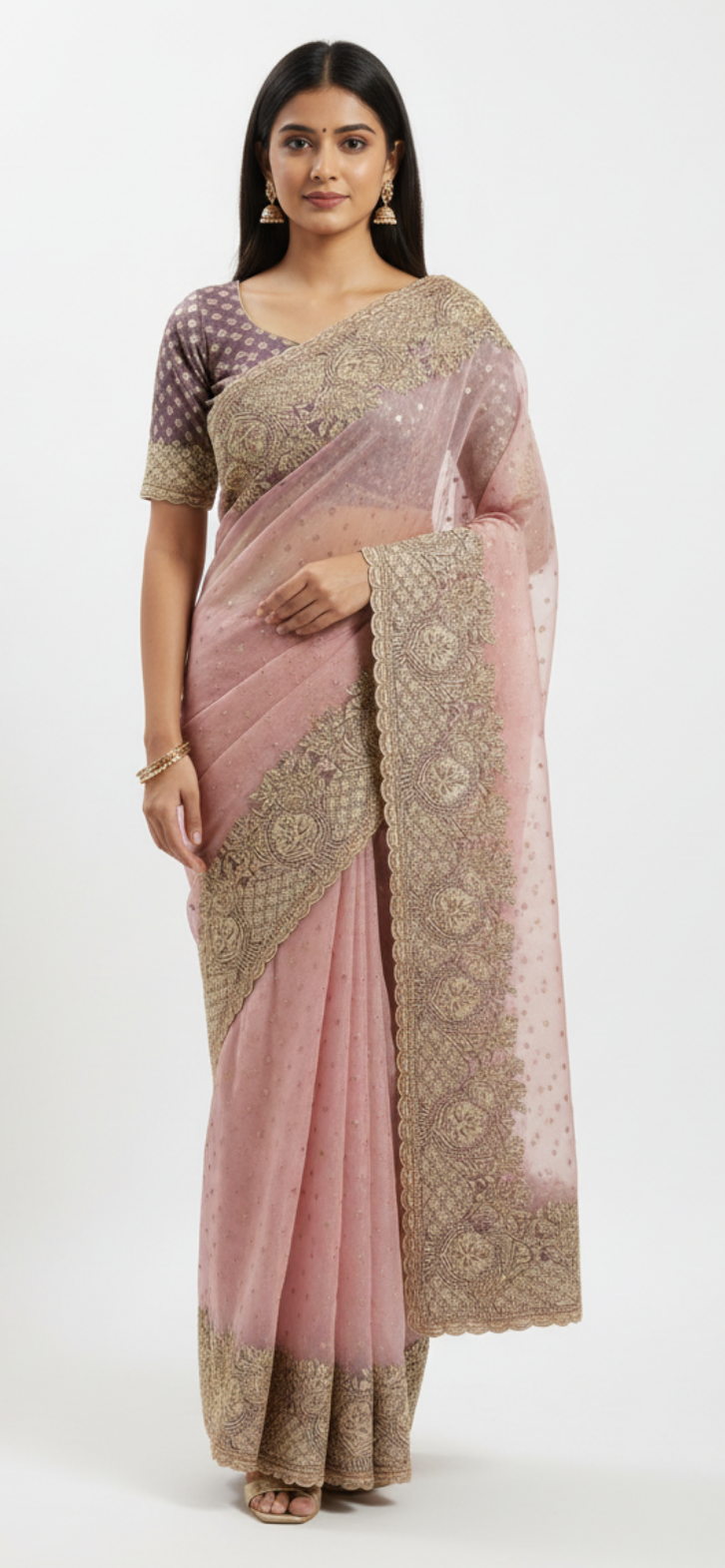 Jacquard Silk Heavy Embriodery Saree